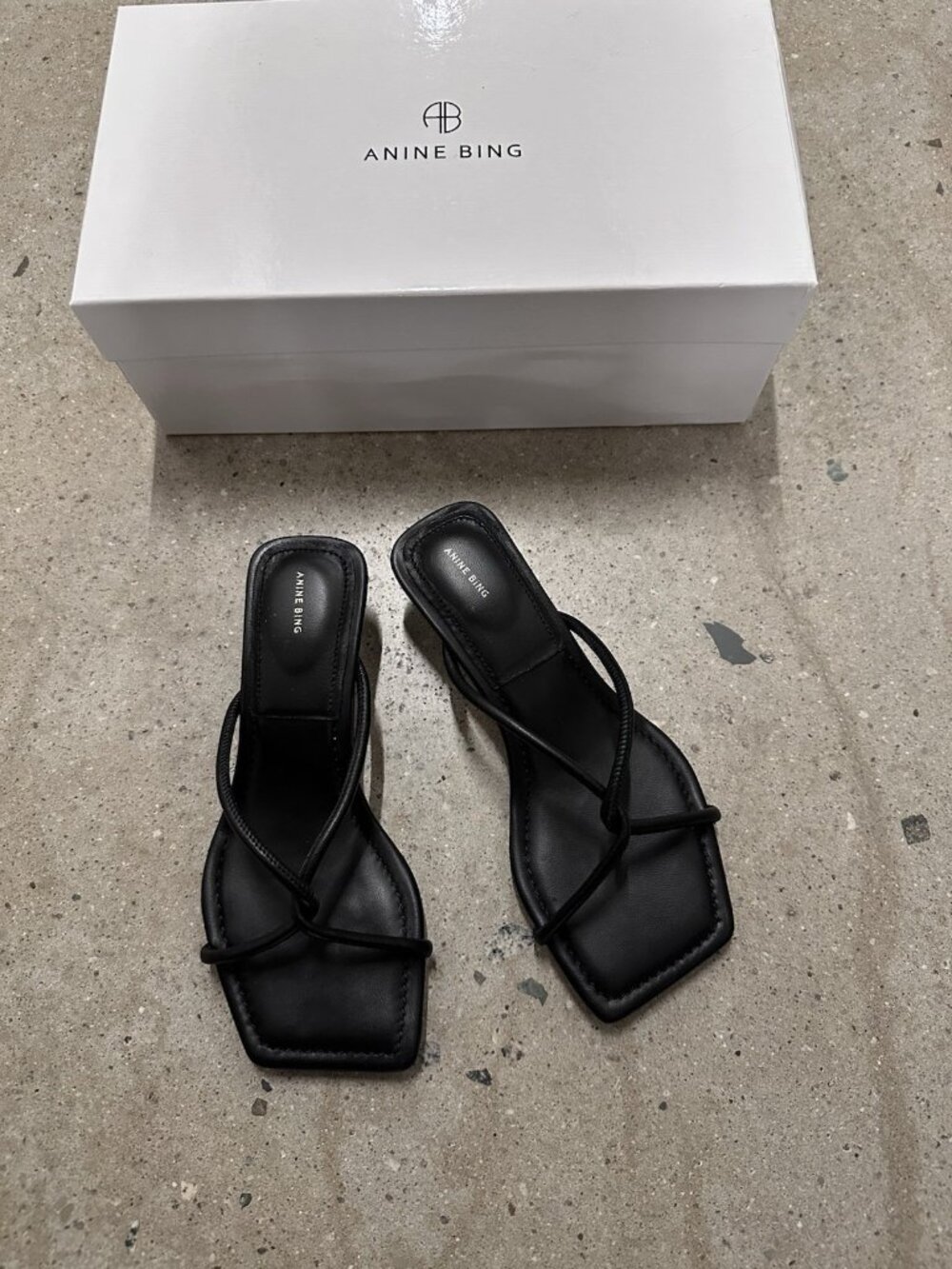 ANINE BING Suri Sandals Black - Picture 2 of 9